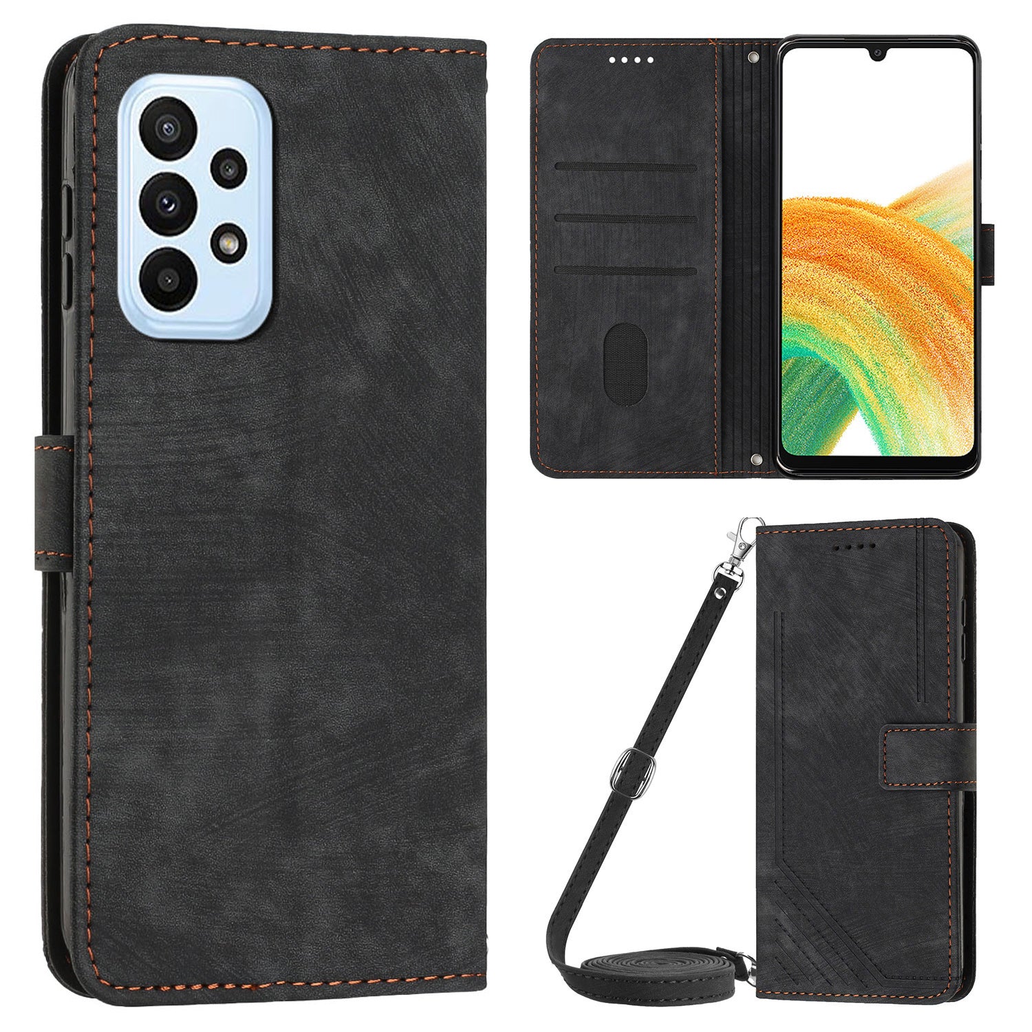 Skin-touch Feeling Wallet Case for Samsung Galaxy A33 5G Lines Imprinted Stand PU Leather Phone Cover Skin-touch Feeling Wallet Case for Samsung Galaxy A33 5G Lines Imprinted Stand PU Leather Phone Cover